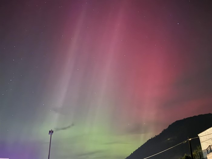 The northern lights shimmer over Kamloops, Aug. 11. 