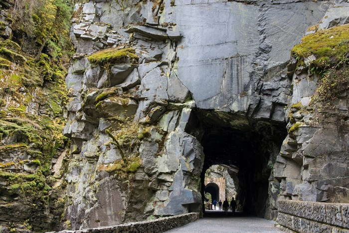 The Othello Tunnels are located in Coquihalla Canyon Provincial Park in Hope. 