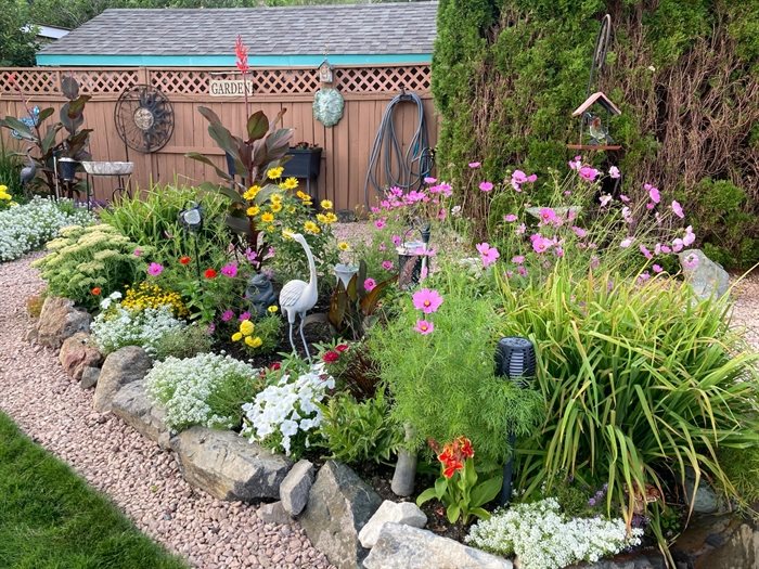 This bright garden is in Kamloops. 