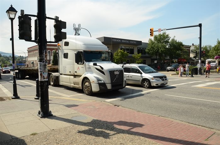 The highway passes straight through downtown Vernon.