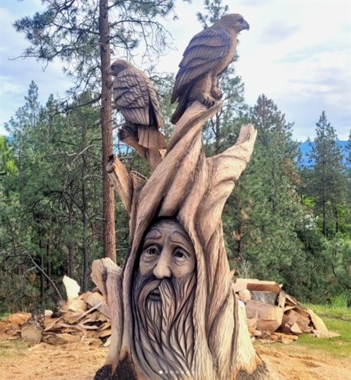 This art sculpture is located in East Kelowna. 