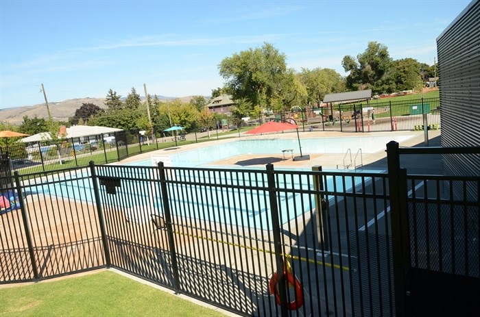 Just before opening, Vernon's Lakeview Pool.