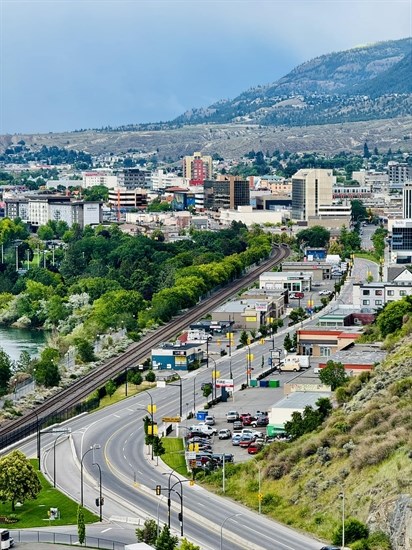 Downtown Kamloops is pictured in this aerial photograph. 