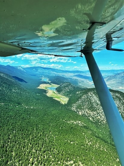 This photo over Venables Valley near Ashcroft was taken from a Cessna 172.
