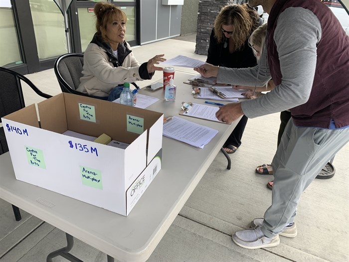 Petitioners signing against the proposed loans on Sept. 13, 2024.