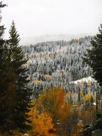 Pinantan Lake near Kamloops got a dusting of snow on Oct. 18. 