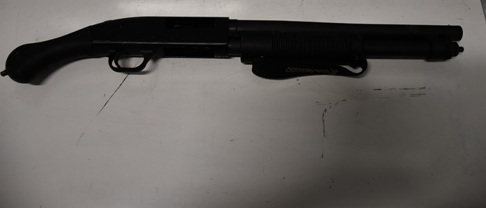 A gun seized by Penticton RCMP in the raid on Oct. 16, 2024.