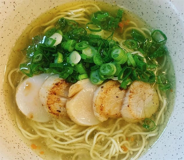 This shio ramen can be found at Wasabi Izakaya