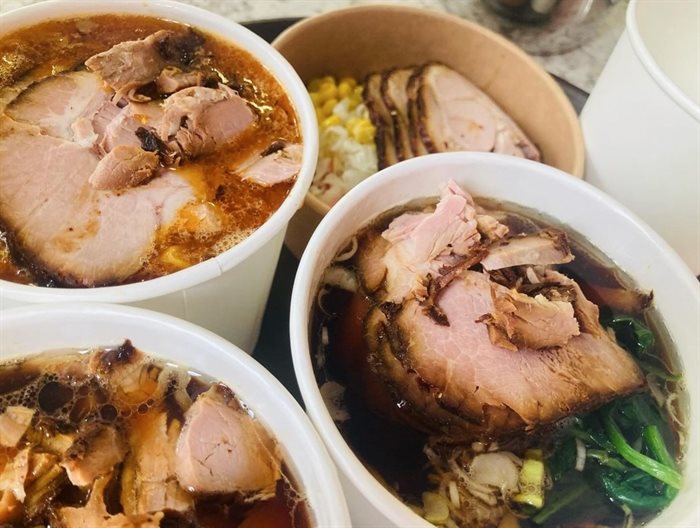 You can find these bowls of hot ramen in Kelowna at Little Tokyo Ramen. 