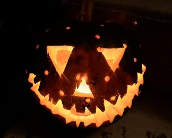 Kamloops resident Sierra Lewis carved this creepy jack-o-lantern. 