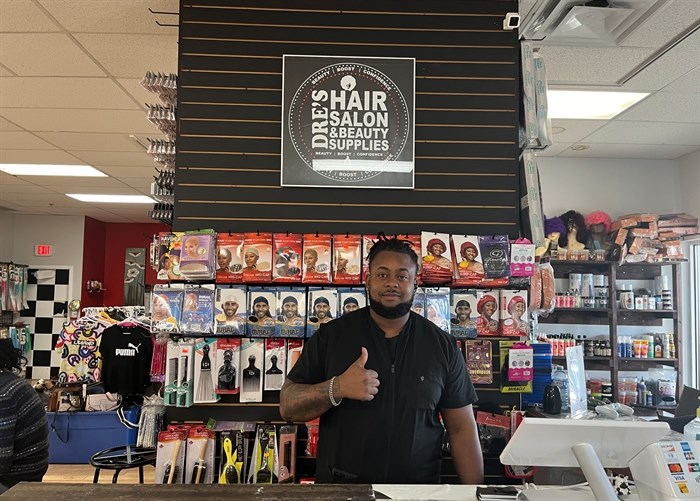 Andre Henry in his salon 