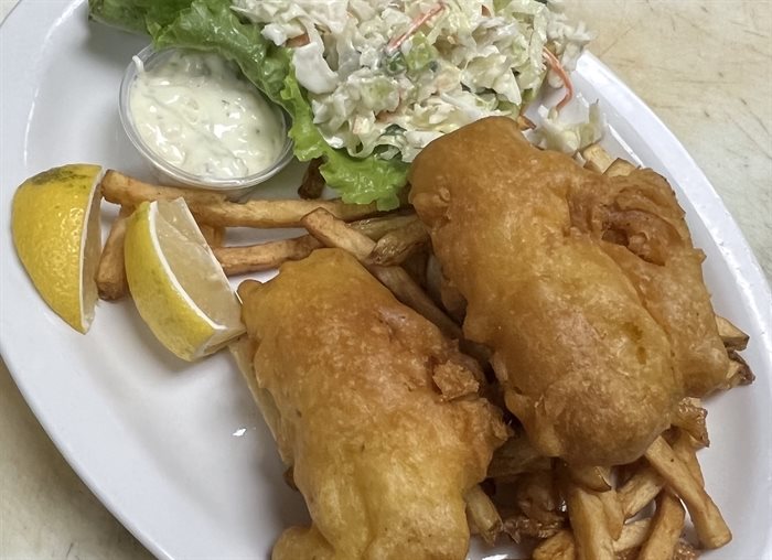 Fish and chips are one of many comfort foods to choose from at Harold