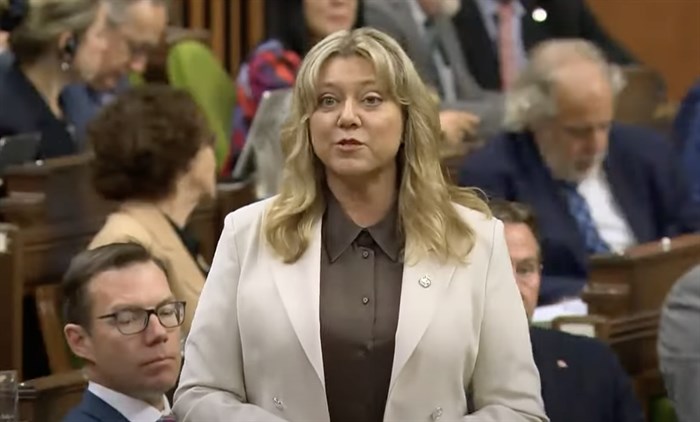 Kelowna-Lake Country Member of Parliament Tracy Gray in the House of Commons in Ottawa on Nov. 18, 2024.