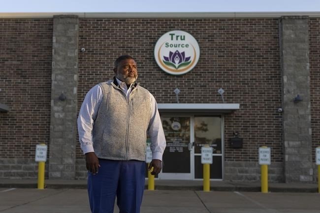 This undated photo provided by Institute for Justice shows Clarence Cocroft II, who opened Tru Source Medical Cannabis in Olive Branch, Miss.