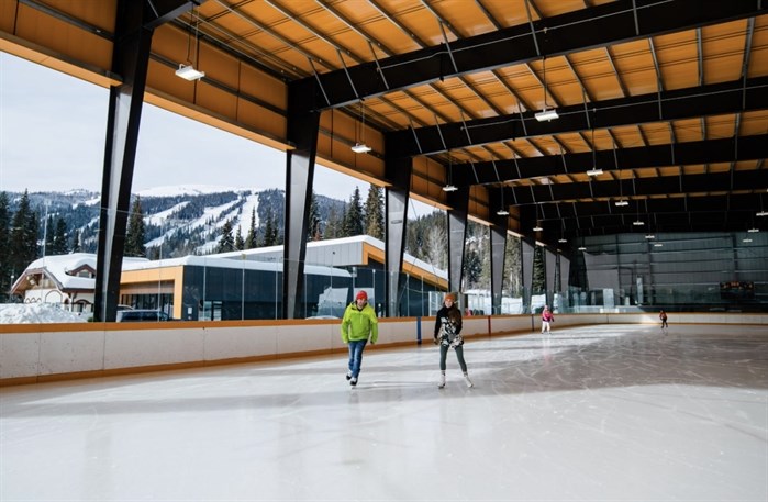 The ice rink at Sun Peaks Mountain Resort. 