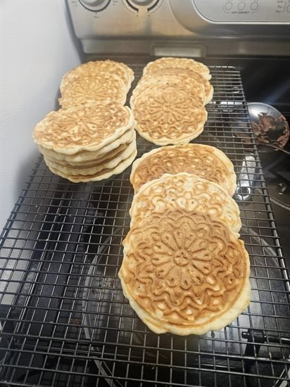 A Kamloops resident made pizzelle cookies this holiday season. 