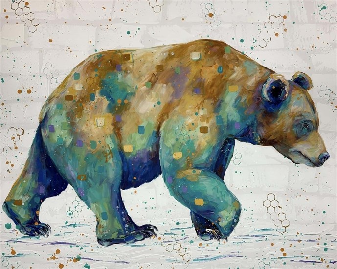 This acrylic painting of bear was created by Coldstream artist Jordan Perkins. 