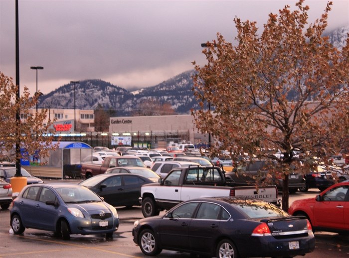 It's not really Christmas in Penticton until every square inch of the mall parking lot is occupied.