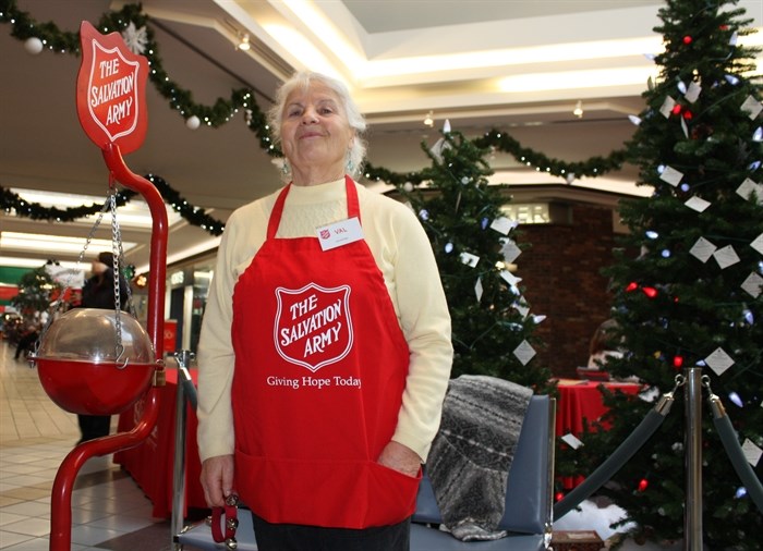 It's  not really Christmas in Penticton until you throw some change into a Salvation Army kettle.
