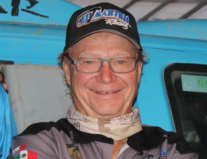 Calgary's Matt Campbell, 63, was taking part in a rally in South America when he lost control and tumbled, end over end, January 11, 2015.