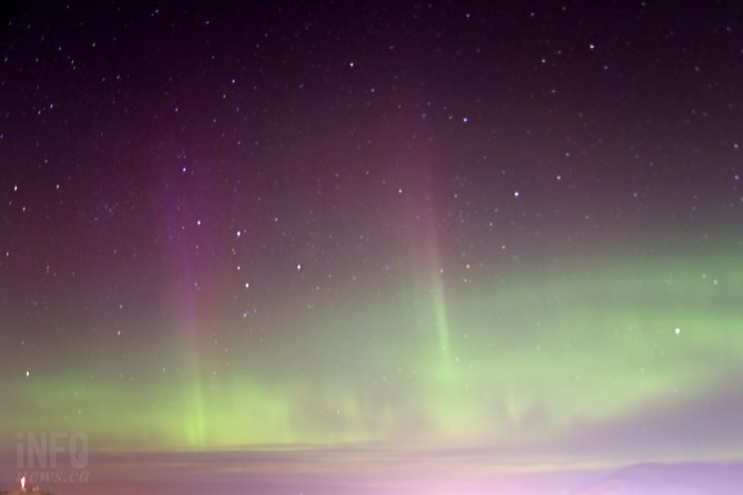 The northern lights over Kamloops Thursday, April 16.