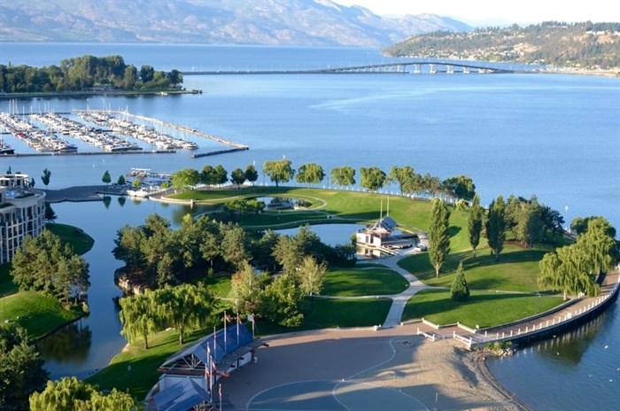 Kelowna's Waterfront Park is one of three city parks likely to be open to public drinking this summer.