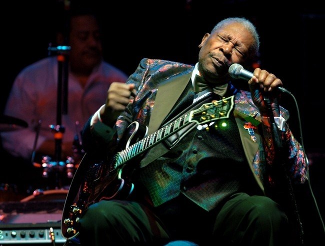 In this Feb. 16, 2007 file photo, B.B. King performs at the Wicomico Youth and Civic Center, in Salisbury, Md.