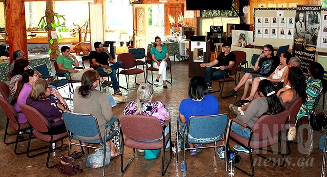 First Nations artists and craftsmen gathered to discuss a marketing and branding strategy for Interior Indigenous Arts Marketing on June 5 at the Penticton Indian Band's En'owkin Centre.
