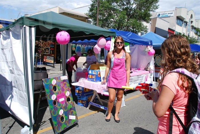 Canadian Breast Cancer Society's carnival themed booth.