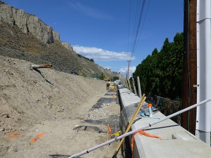 Construction work on Phase one of the Trail of the Okanagans Summerland to Trout Creek section.
