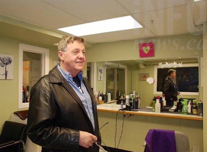 Executive director Stan Dueck in New Life's hair salon.