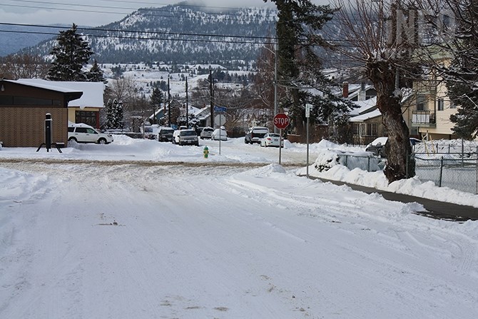 Snow clearing efforts did not appear to have begun on Penticton's side streets as of Monday morning, Dec. 28, 2015.