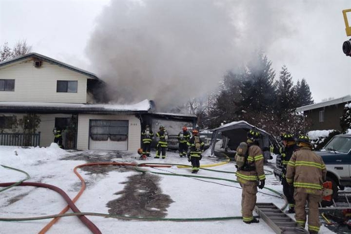 UPDATE: Firefighters Battle Kelowna House Fire | INFOnews | Thompson ...