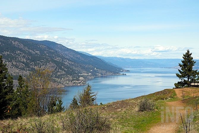 Looking out over Okanagan Lake from the top of Knox Mountain.