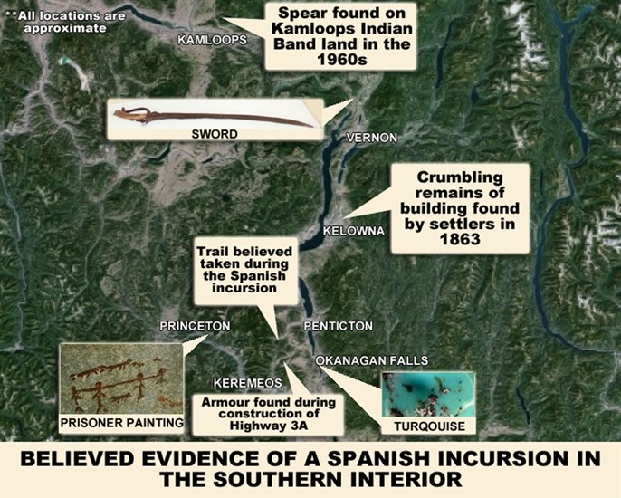 Artifacts and stories from around the region lend to beliefs Spanish Conquistadors could have travelled through the B.C. Interior.