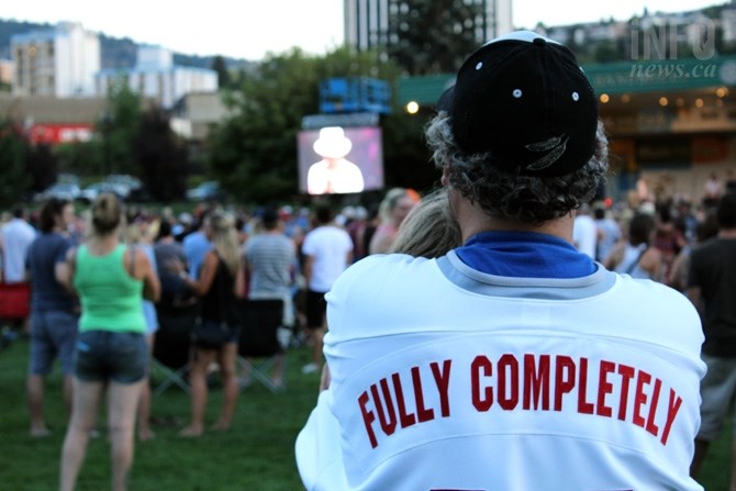 CBC's broadcast of the Tragically Hip's final concert was shown at Riverside Park in Kamloops. 
