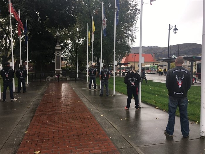 The Soldiers of Odin during a prevention walk in Vernon. 