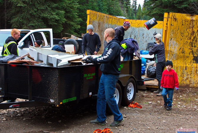 The Okanagan Forest Task Force brought roughly 50 volunteers into the back country to help clean up several sites around Kelowna last weekend. 