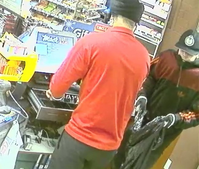 Kelowna RCMP are looking for the identity of the man on the right after a late night robbery at a Mac's convenience store on just after midnight Dec. 12, 2016.