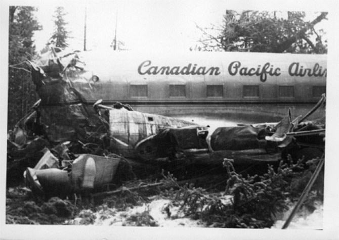 Canadian Pacific Airlines flight 4 from Vancouver to Penticton and on to Castlegar, never made it to the Peach City after crashing on the afteroon of Dec.22, 1950. All the passengers survived, but it took two days for them to get off the mountain.