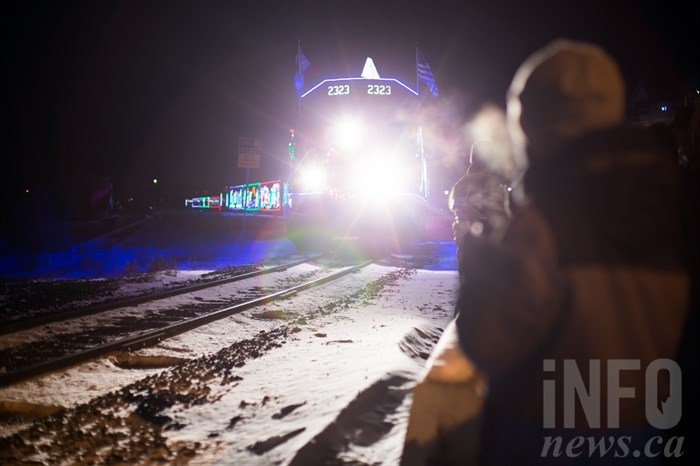 Hundreds of people in Kamloops braved the -12 C weather to catch a glimpse of the CP Holiday Train. 