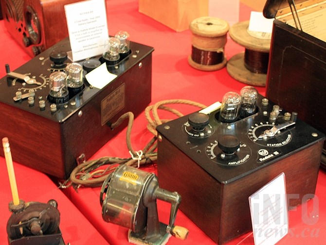 The historical society has teamed up with a number of non-profit Penticton groups to host a display of historic artifacts, such as these old tube radios,  and stories in Cherry Lane Mall as part of Heritage Week, Feb. 13 to 19, 2017. 