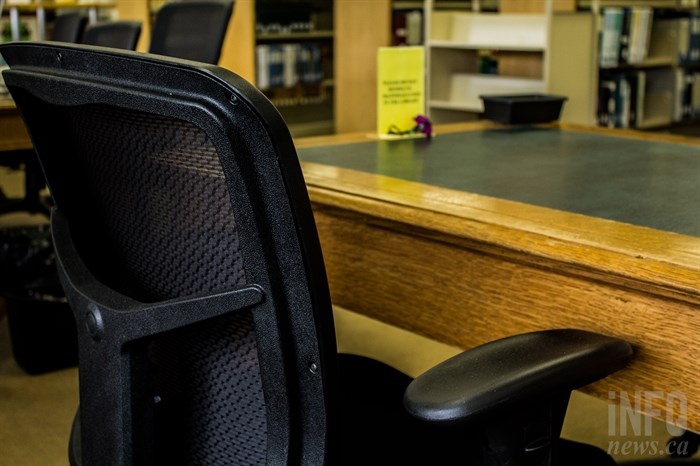 More often than not, Ken Tessovitch could be seen working from this chair inside the Kamloops Law Courts library.