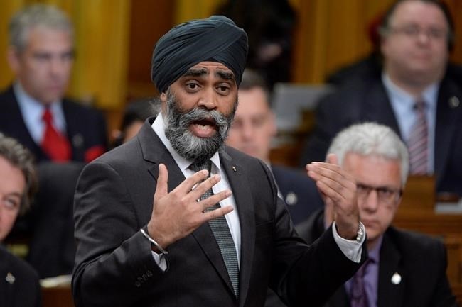 Defence Minister Harjit Sajjan answers a question during Question Period in the House of Commons in Ottawa, Tuesday, March 21, 2017. 