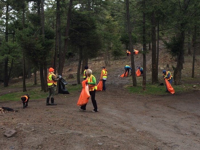 More than 50 volunteers were on hand to help clean trash at yesterday's kickoff event. 