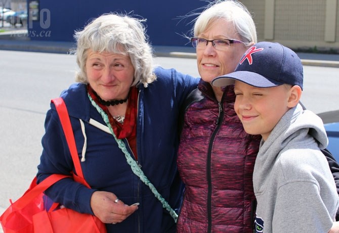 Dianna Gallagher (left), Shar Froese (centre) and Froese's grandson Brody (right)