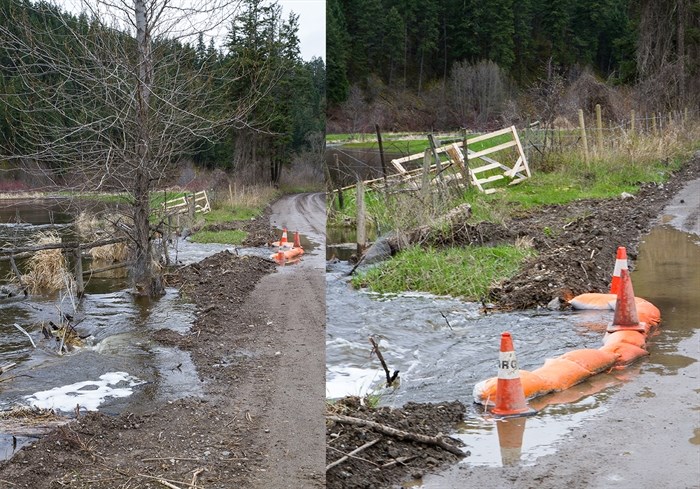 These two photos were taken on Campbell Creek Road in Barnhartvale.
