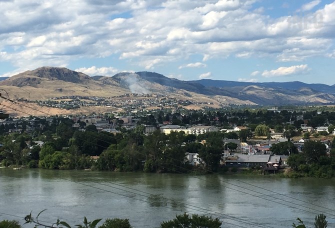 Smoke from the fire in Batchelor Heights can be seen from many areas of Kamloops.
