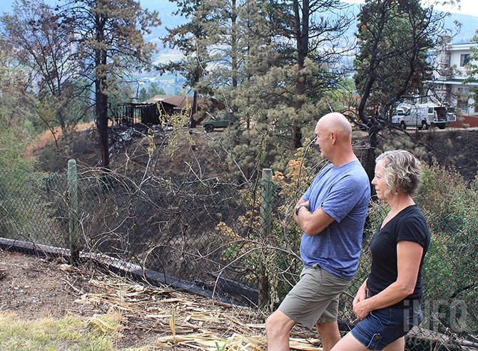 A neighbour to the east of Richardson's property also lost an outbuilding as the fire raged through a gulley next to their property, stopping after hitting the fence line.