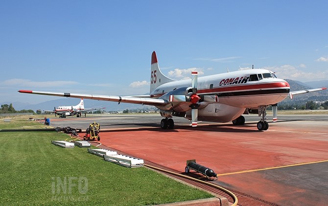 It's easy to keep the grass green at Penticton's B.C. Wildfire Service Air Tanker Base. The fire retardant carried by the air tankers is made up mostly of  fertilizer.